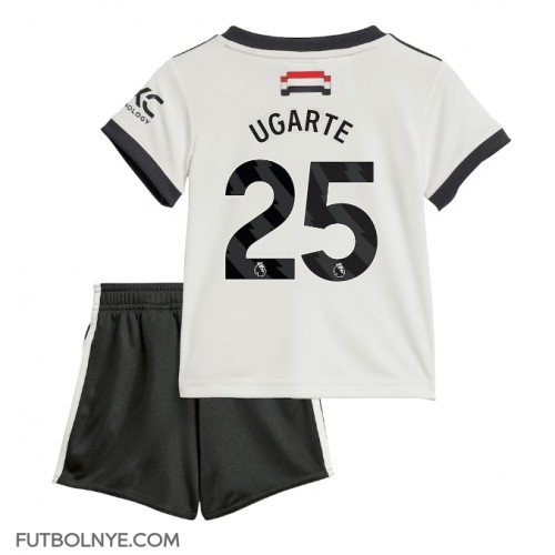 Camiseta Manchester United Manuel Ugarte #25 Tercera Equipación para niños 2024-25 manga corta (+ pantalones cortos)